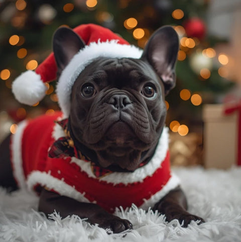 Christmas Dog coaster slates