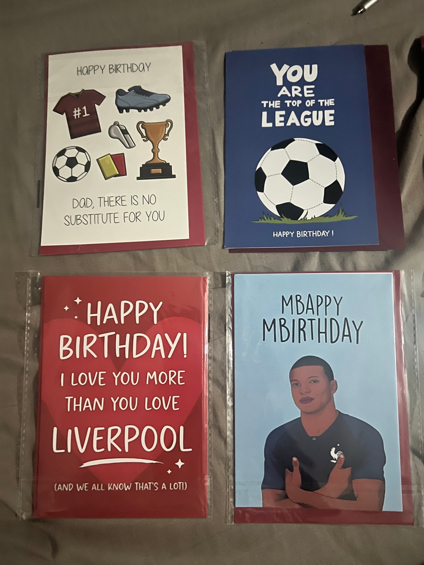 Football Themed Birthday Cards