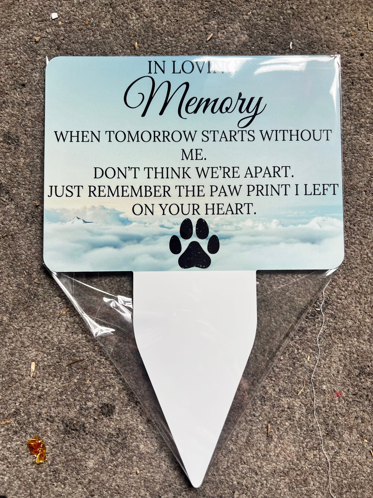 In Loving Memory Pet Memorial Garden Stake