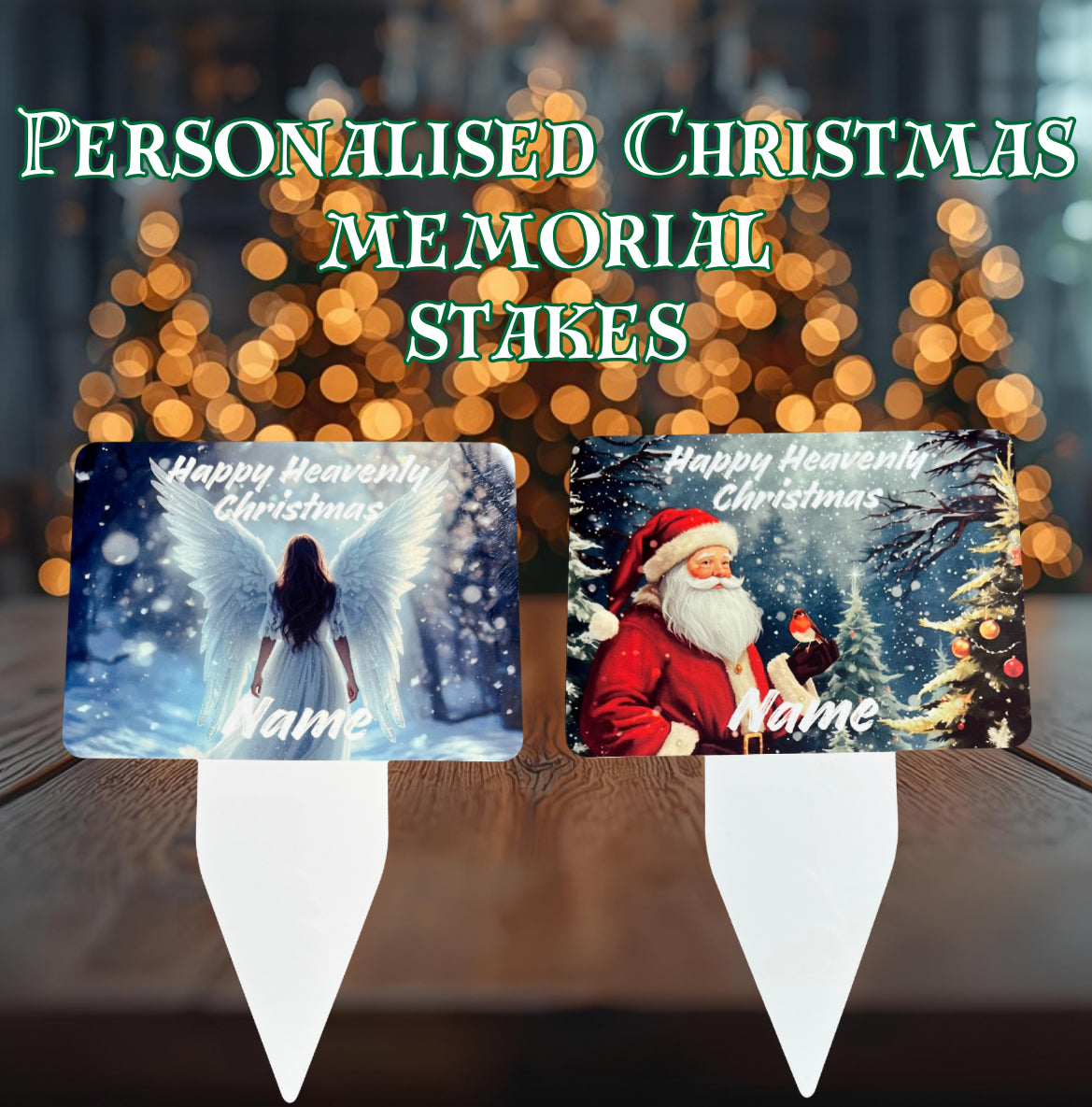 Personalised Christmas Memorial Stakes - for graves and memorials
