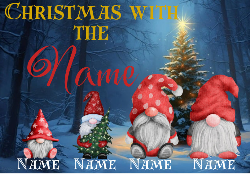 Personalised Christmas Family Slates - Highland Cow, Penguin or Gonk