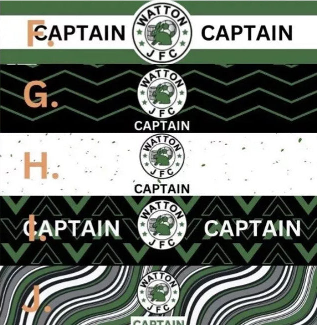 Personalised Custom Sports Captains Armbands- Any size- Clubs Badge -Football, Rugby