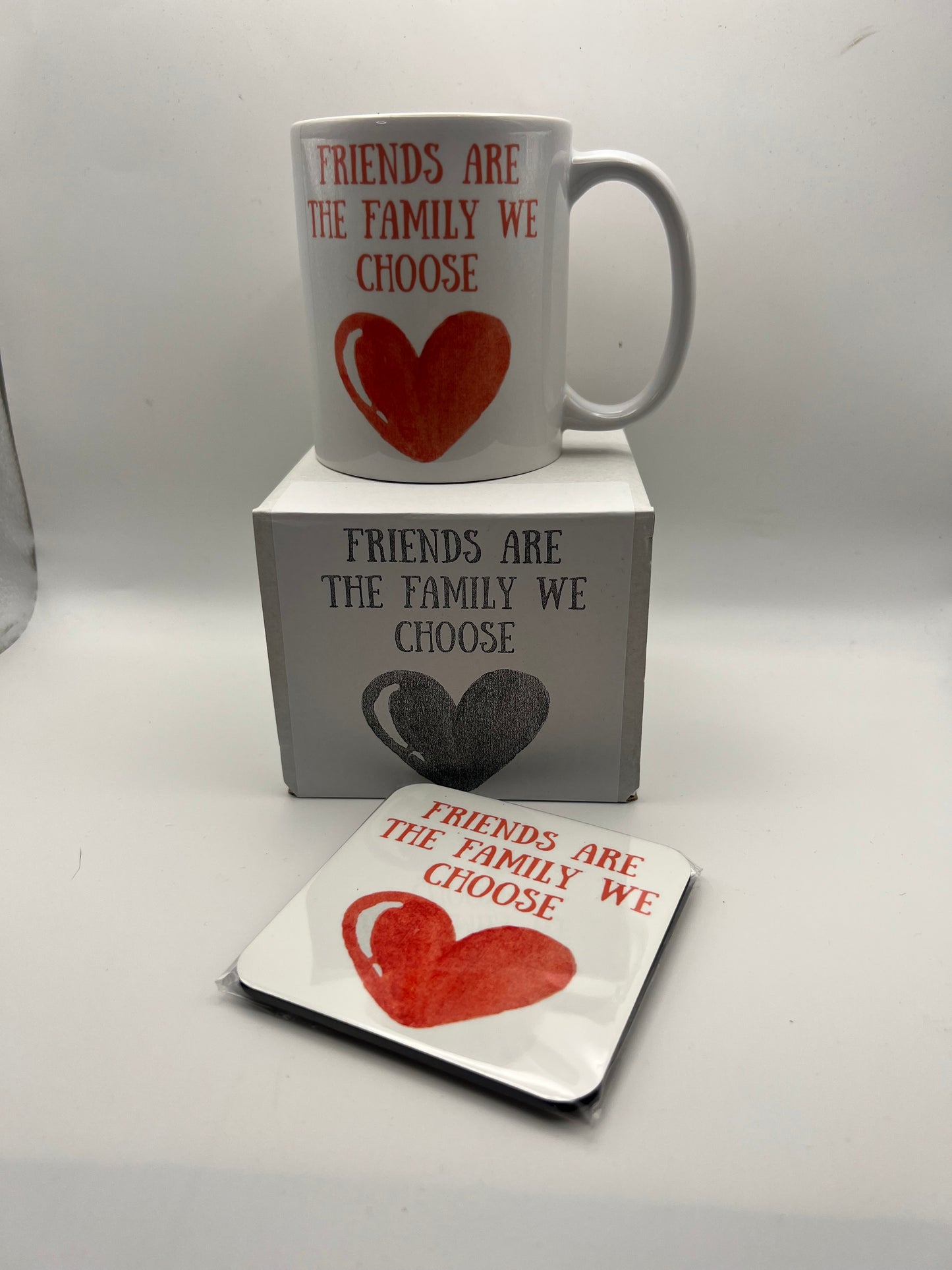 Friends Are the Family We Choose Mug & Coaster Gift Set