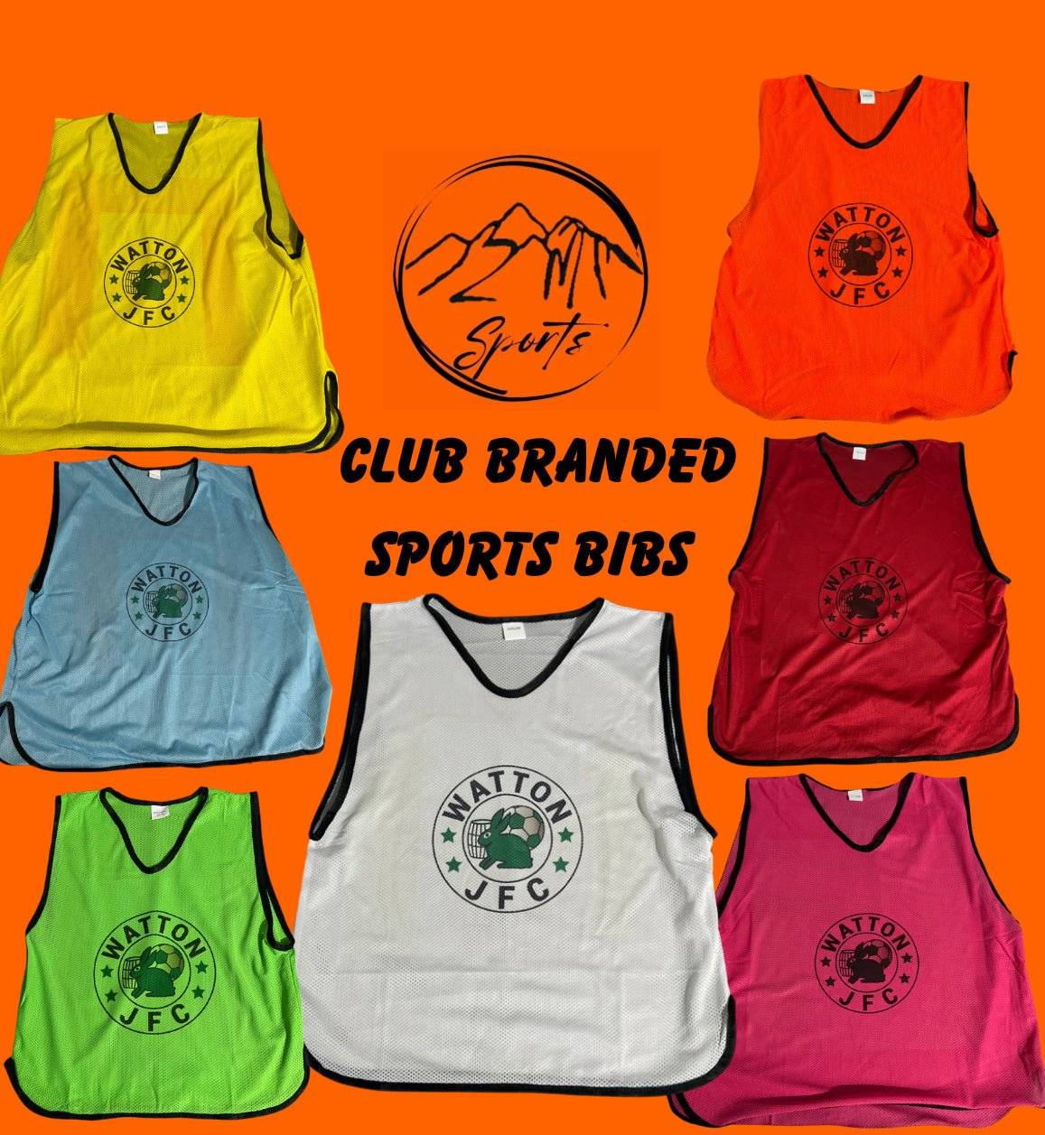 Club Branded Sports Bibs - 22 Pack - ZM Sports