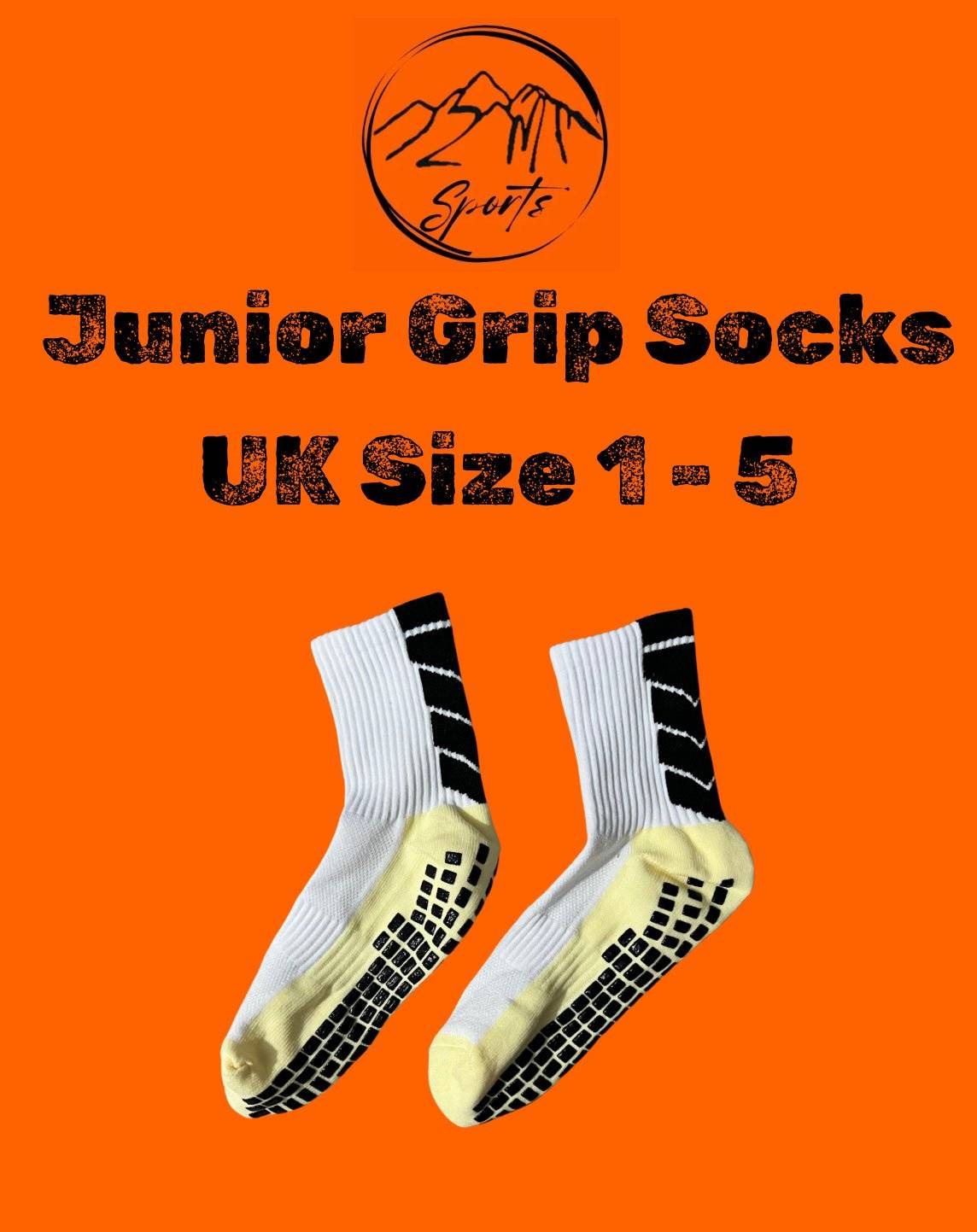 Junior grip socks - Size 1 - 5 - ZM Sports