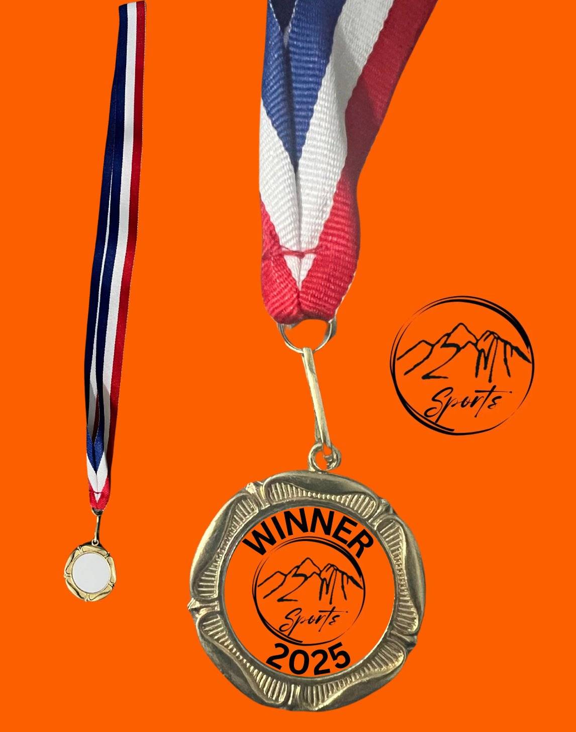 Metal medal with 25mm print - ZM Sports