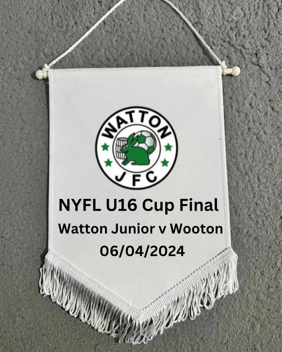 Pennant Personalised Your Design Sport Club 26cm x 18cm Any Football Fc Cup - ZM Sports