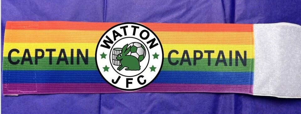 Personalised Rainbow Armband–Captain Armbands - Club Badge - Any size football Sport - ZM Sports