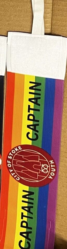 Personalised Rainbow Armband–Captain Armbands - Club Badge - Any size football Sport - ZM Sports