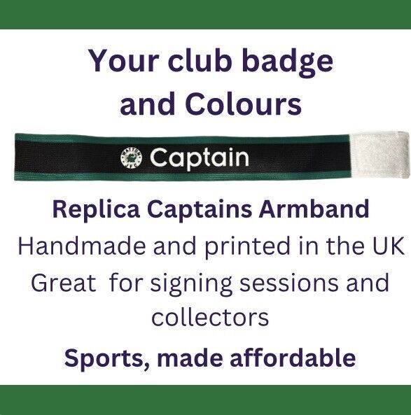 Premier league Style Personalised Captains Armbands - Clubs Badge - Football, Rugby - ZM Sports