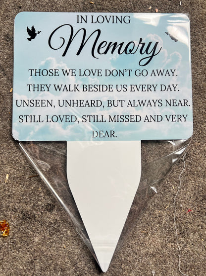 In Loving Memory Memorial Garden Stake