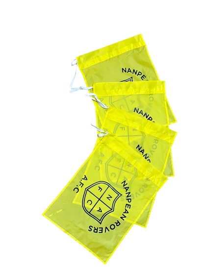 Customised Printed Corner / Post Flags (Single Colour Flag & Logo)