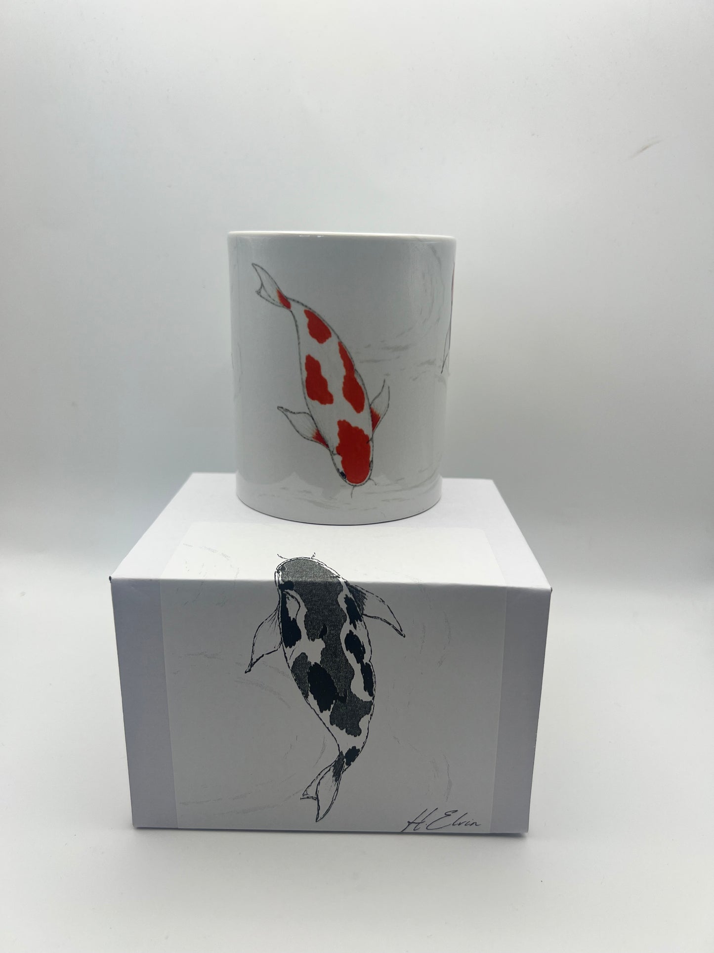 Koi Hand-Drawn Ceramic Mug