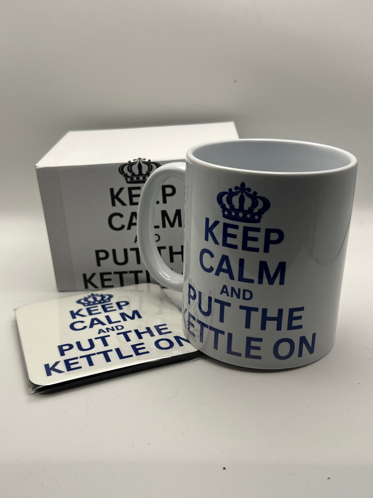 Keep Calm and Put the Kettle On Mug & Coaster Gift Set