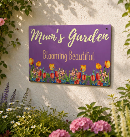 Mum’s Garden - A4 Aluminium sign