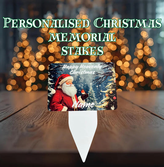 Personalised Christmas Memorial Stakes - for graves and memorials