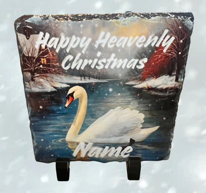 Personalised Christmas Memorial Slates - for graves and memorials