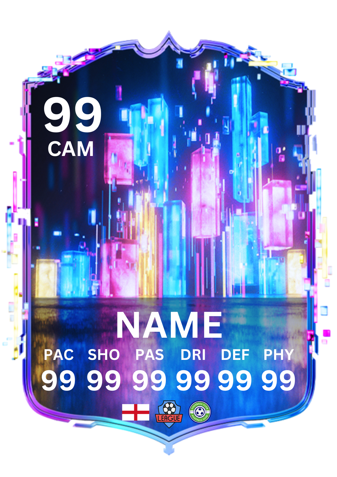 Personalised Metal Football Keyring – FC 26 Ultimate Team Card Style Shield, Custom image, name & Stats