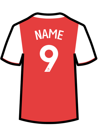 Metal A4 Personalised Football Shirt Print – Premier League Style Custom Name & Number