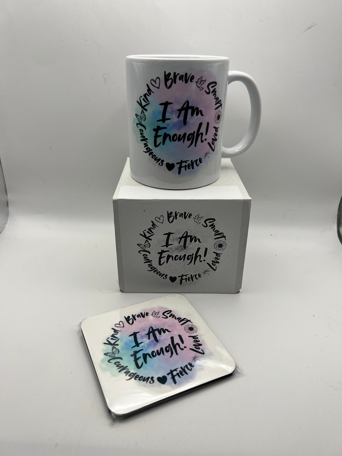 I Am Enough Mug & Coaster Gift Set