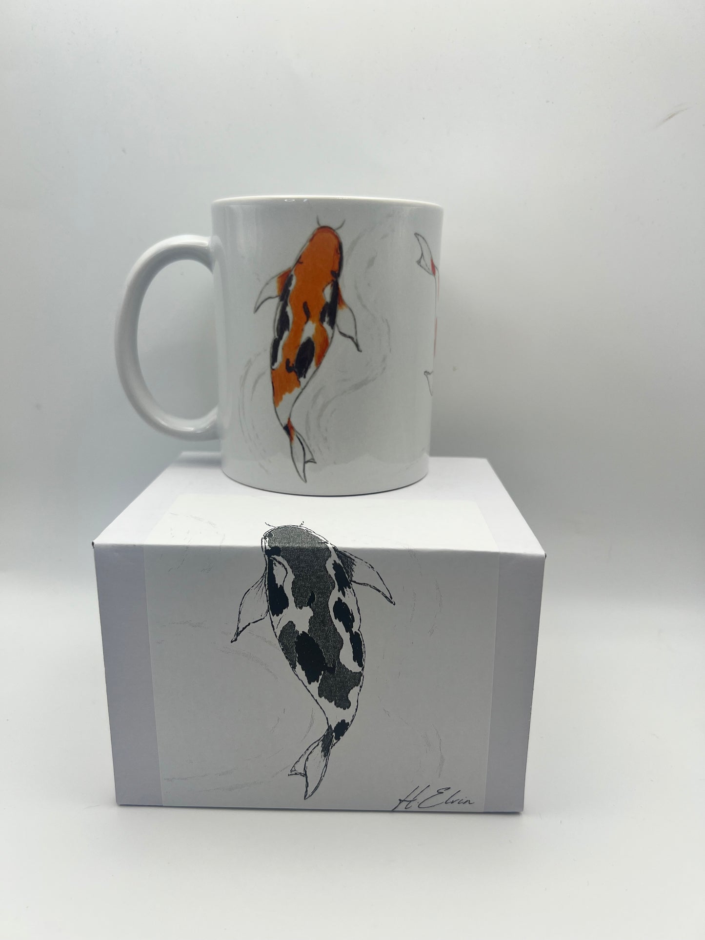 Koi Hand-Drawn Ceramic Mug