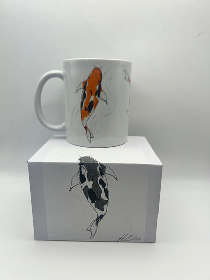 Koi Hand-Drawn Ceramic Mug