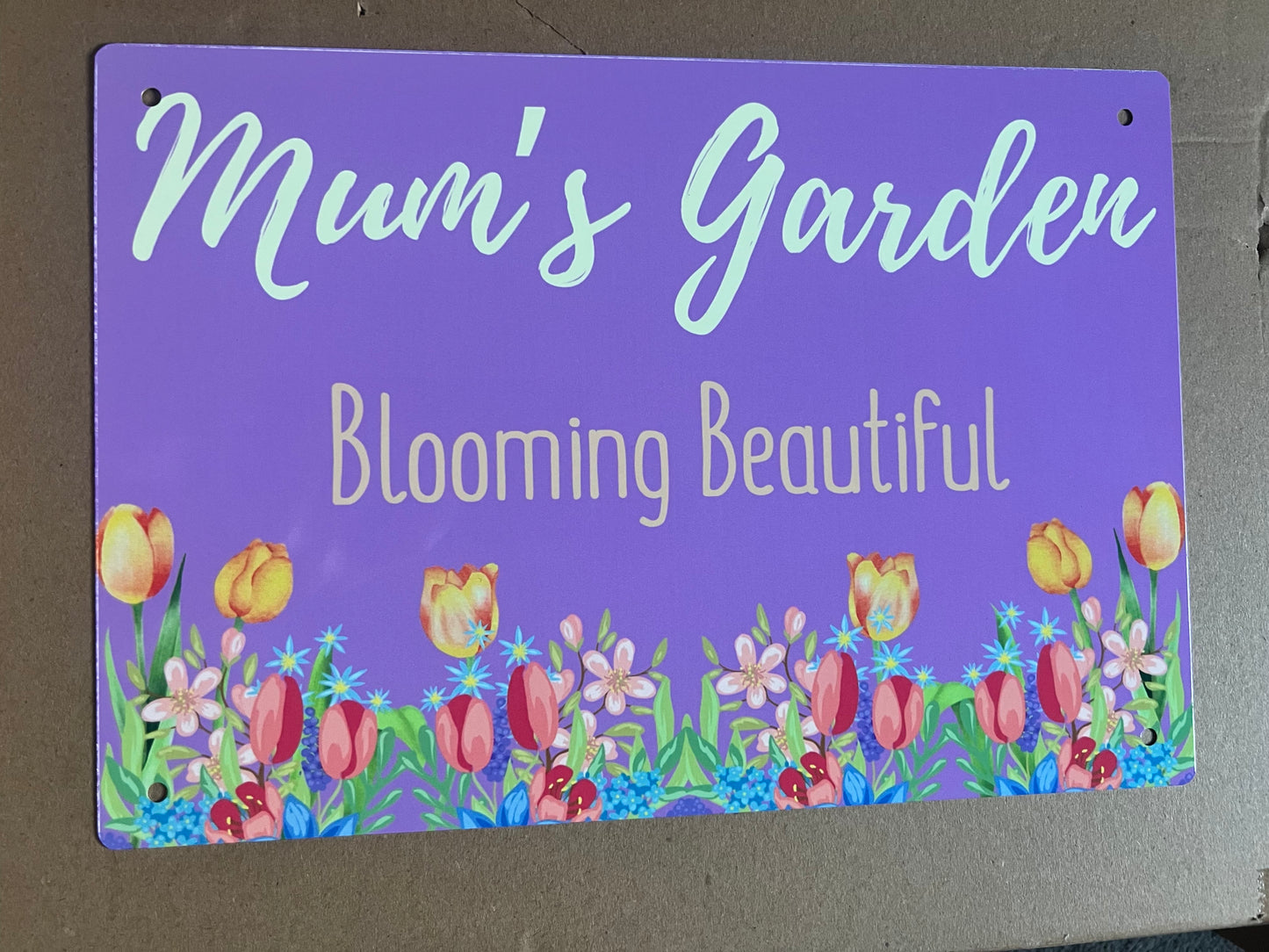 Mum’s Garden - A4 Aluminium sign