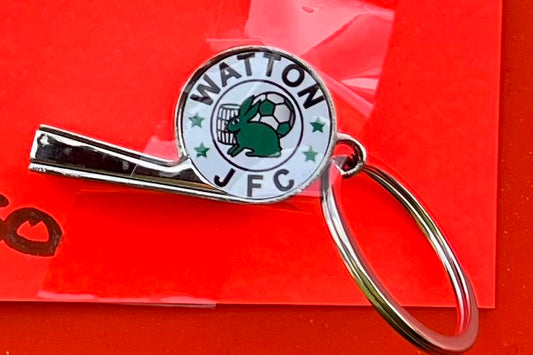 Whistle Customised club badge Referee Football Sports Metal Silver School Rugby