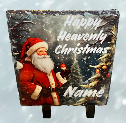 Personalised Christmas Memorial Slates - for graves and memorials