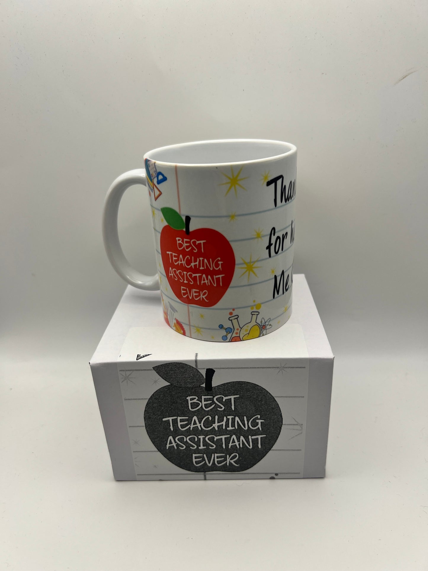 Best Teaching Assistant Ever Gift Set | Mug, Coaster & Bookmark | Thank You Teaching Assistant Gift