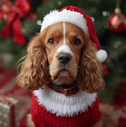 Christmas Dog coaster slates