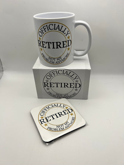 Officially Retired Mug & Coaster Gift Set