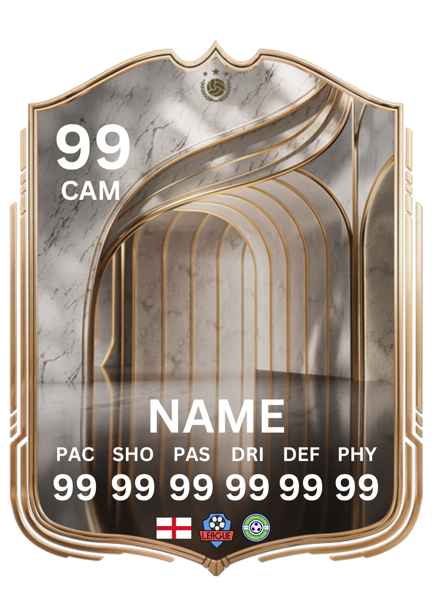 Personalised Metal Football Keyring – FC 26 Ultimate Team Card Style Shield, Custom image, name & Stats