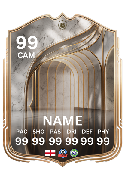 Personalised Metal Football Keyring – FC 26 Ultimate Team Card Style Shield, Custom image, name & Stats