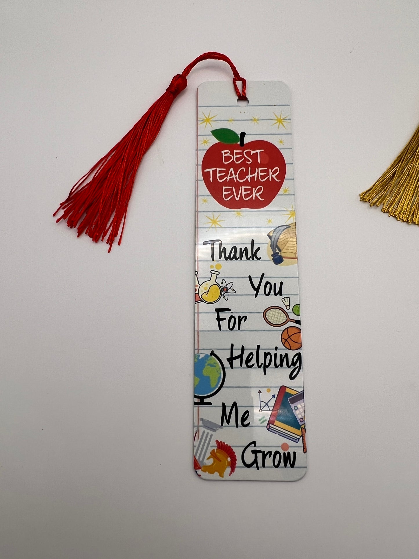 Best Teacher Ever Gift Set | Mug, Coaster & Metal Bookmark | Thank You Teacher Gift