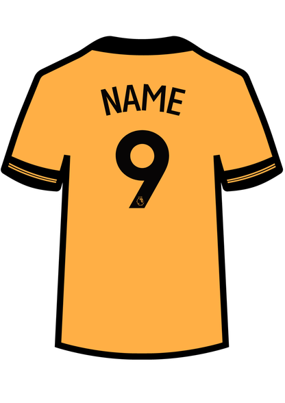 Metal A4 Personalised Football Shirt Print – Premier League Style Custom Name & Number