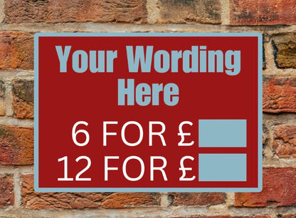 Weather-Resistant Pricing Board for Fresh Duck Eggs Aluminium Sign