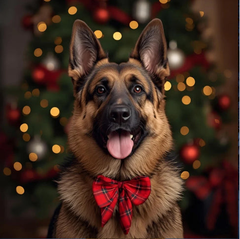 Christmas Dog coaster slates