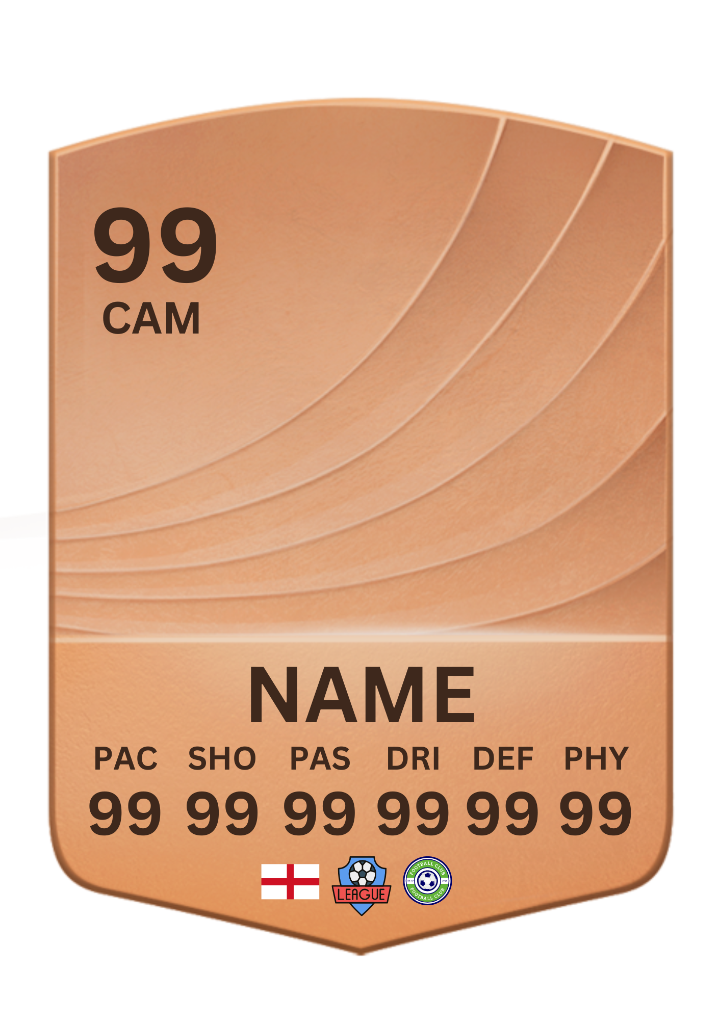 Personalised Metal Football Keyring – FC 26 Ultimate Team Card Style Shield, Custom image, name & Stats