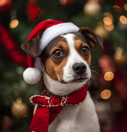 Christmas Dog coaster slates