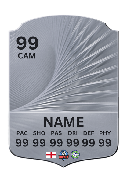 Personalised Metal Football Keyring – FC 26 Ultimate Team Card Style Shield, Custom image, name & Stats