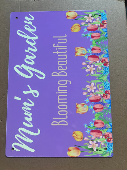 Mum’s Garden - A4 Aluminium sign
