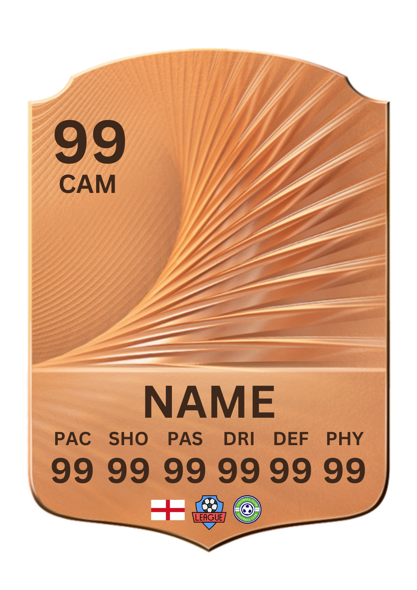 Personalised Metal Football Keyring – FC 26 Ultimate Team Card Style Shield, Custom image, name & Stats