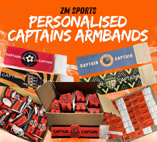Personalised Custom Sports Captains Armbands- Any size- Clubs Badge -Football, Rugby