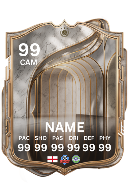 Personalised Metal Football Keyring – FC 26 Ultimate Team Card Style Shield, Custom image, name & Stats