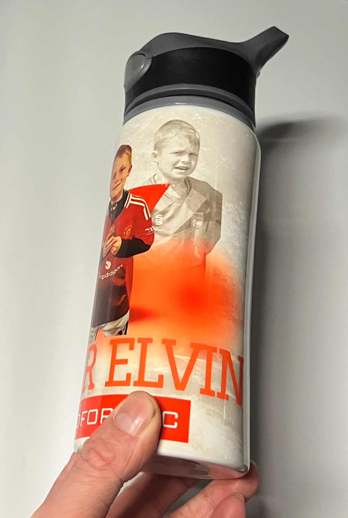 650ml Personalised Sports Bottle – Custom Name & Club Badge Design
