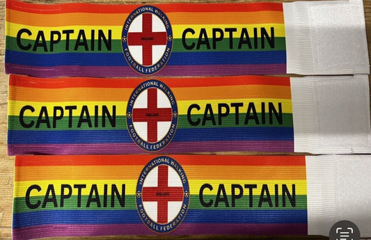 Personalised Rainbow Armband–Captain Armbands-Club Badge-Any size football Sport
