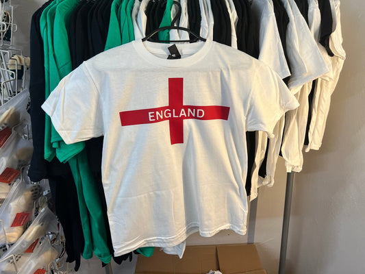 England Style t - shirts - Youth Size - Name printing - ZM Sports