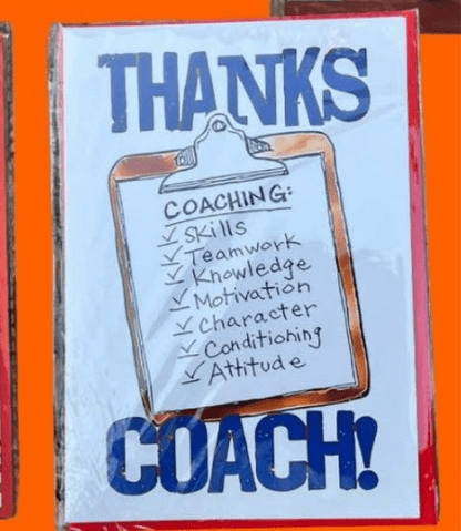 Thanks Coach - Grassroots football thank you card - ZM Sports